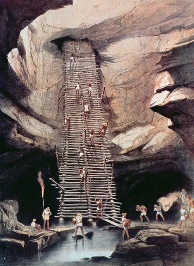 Der Abgrund von Bolonchen, Staat Campeche, Mexiko, 1844 von Frederick Catherwood